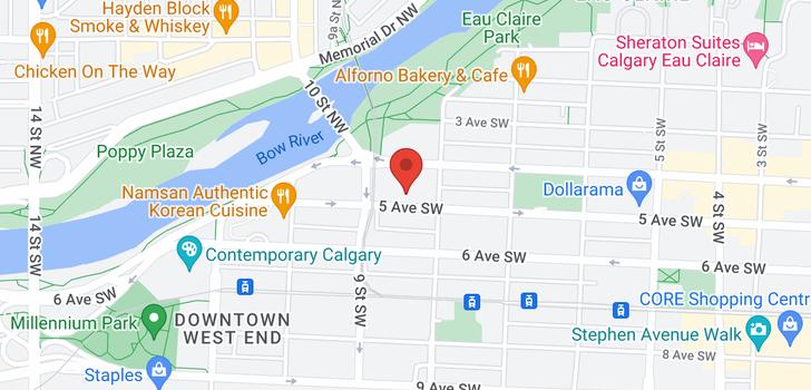 map of 2308 920 5 Avenue SW